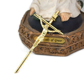 Gold Cross Hanging Decor for Office and Home (5.8*12cm)