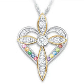 Chic Heart Cross Pendant Necklace