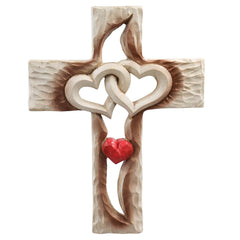 Eternal Love Carved Cross Wall Art