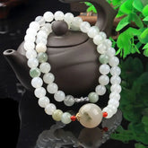 Gold Silk Jade Tianshan Cui Bracelet Necklace Unisex