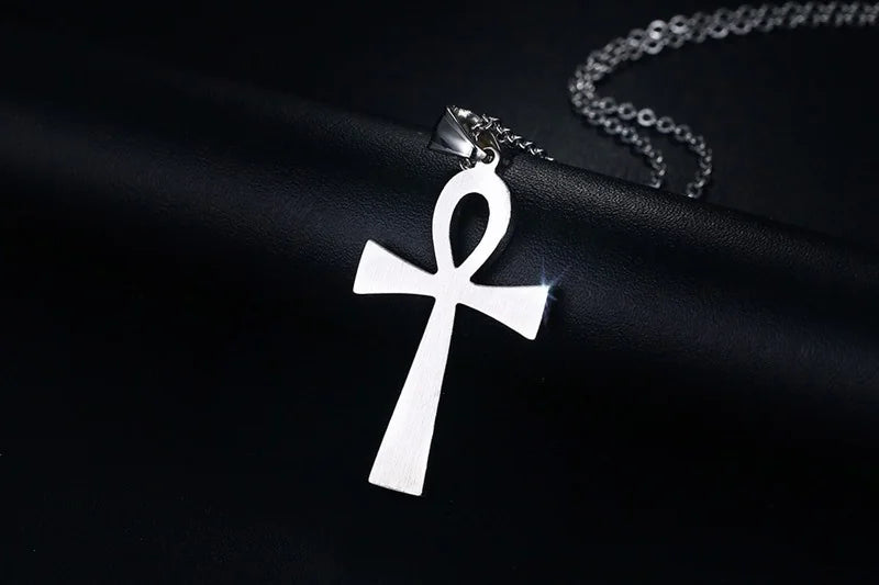 Steel Aura Cross Pendant