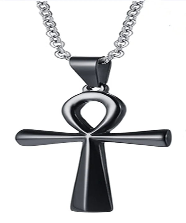 Steel Aura Cross Pendant
