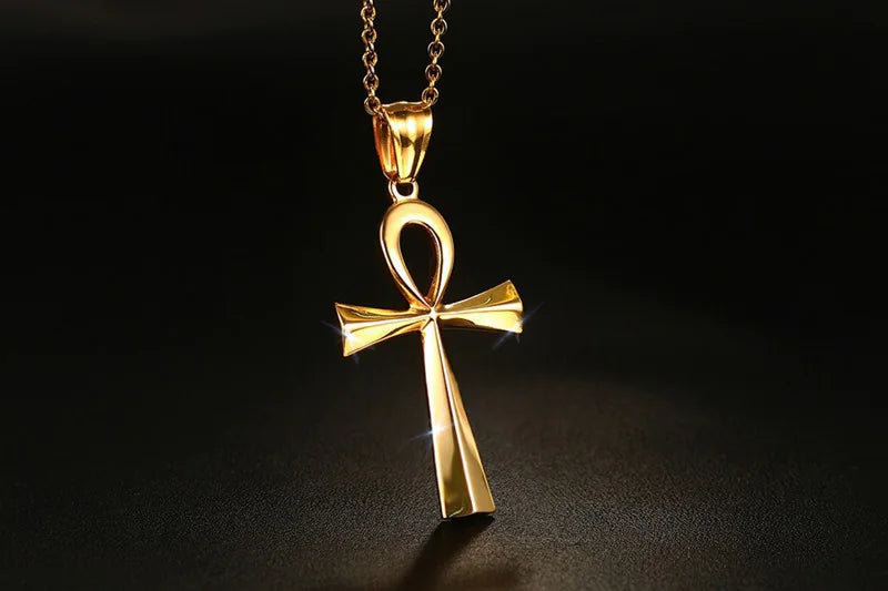 Steel Aura Cross Pendant