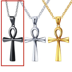 Steel Aura Cross Pendant