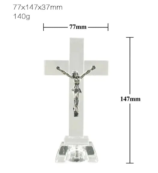 Radiant Crystal Cross Decor