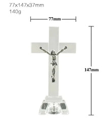 Radiant Crystal Cross Decor