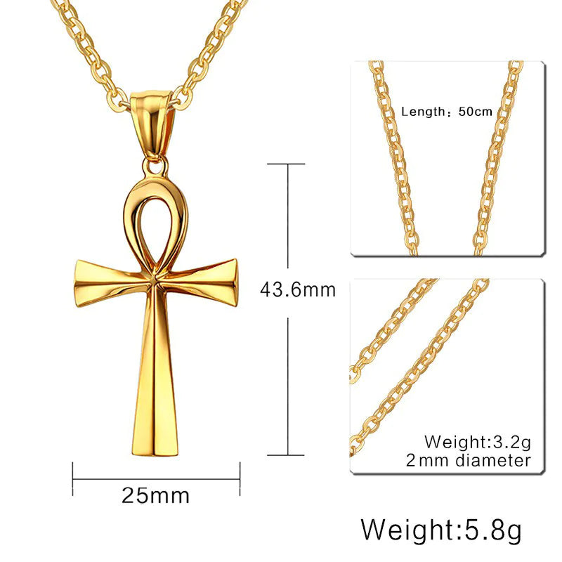 Steel Aura Cross Pendant