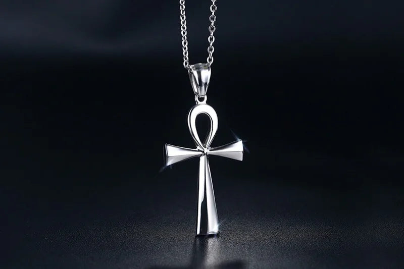 Steel Aura Cross Pendant