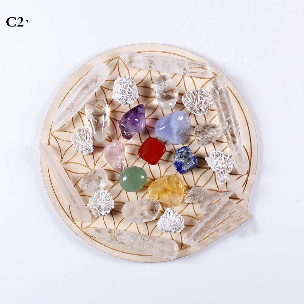 Natural Crystal Gemstone Yoga Set