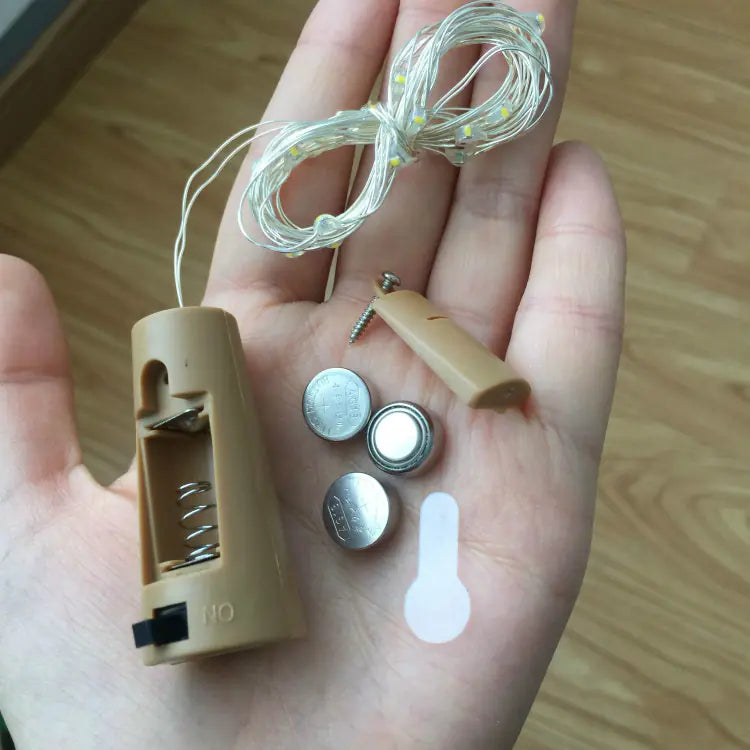 LED Cork String Lights with Power Case