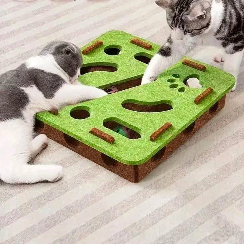 Interactive Felt Cat Puzzle Toy