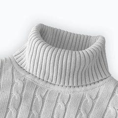 Men’s Solid Turtleneck Knit Sweater