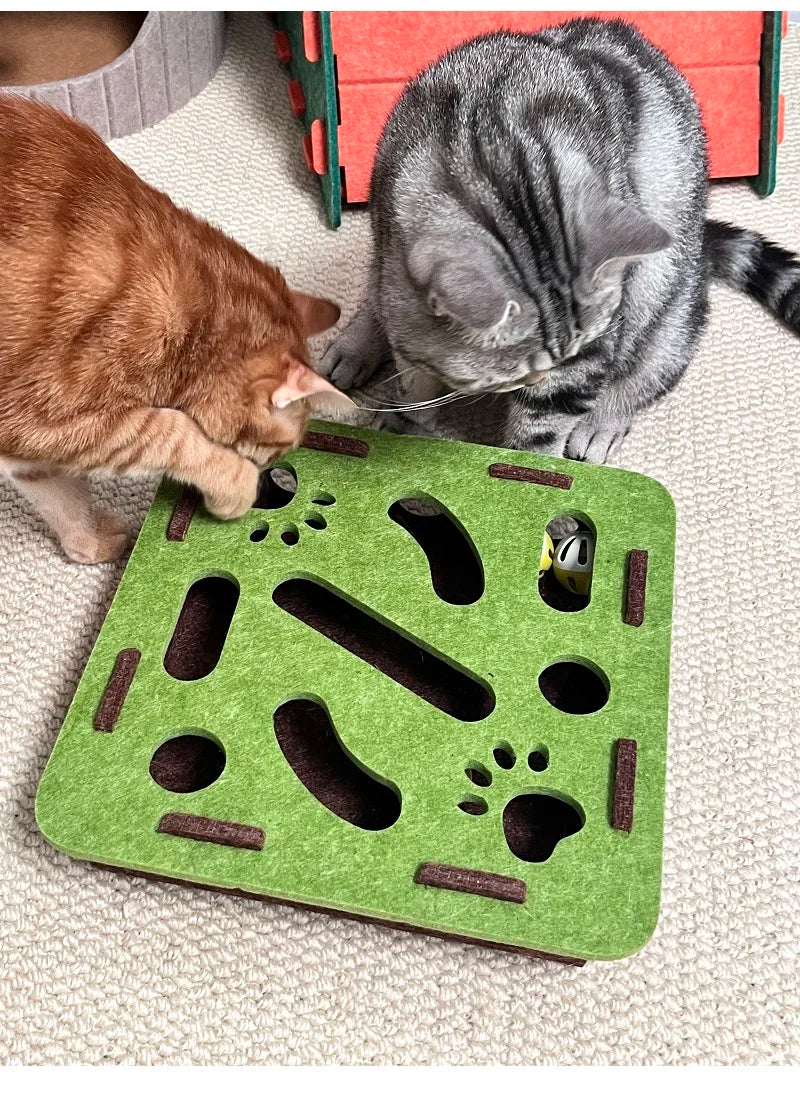 Interactive Felt Cat Puzzle Toy