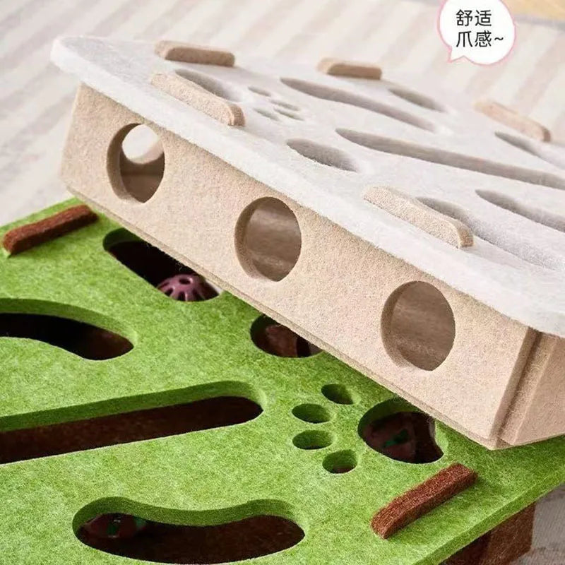 Interactive Felt Cat Puzzle Toy