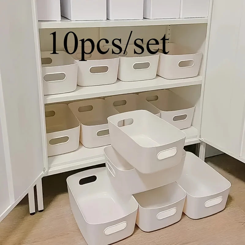 Stackable Plastic Storage Box Set
