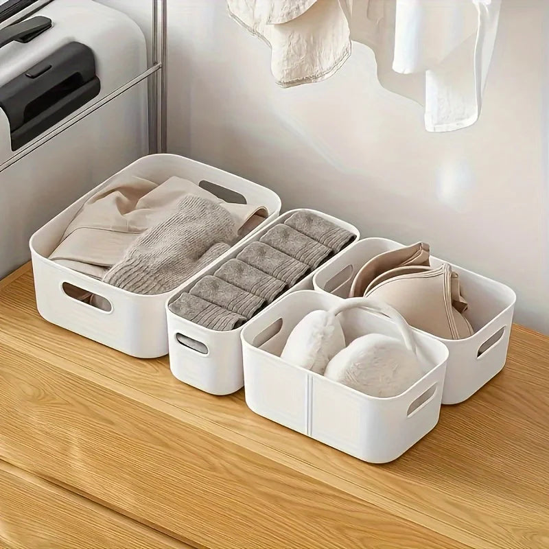 Stackable Plastic Storage Box Set