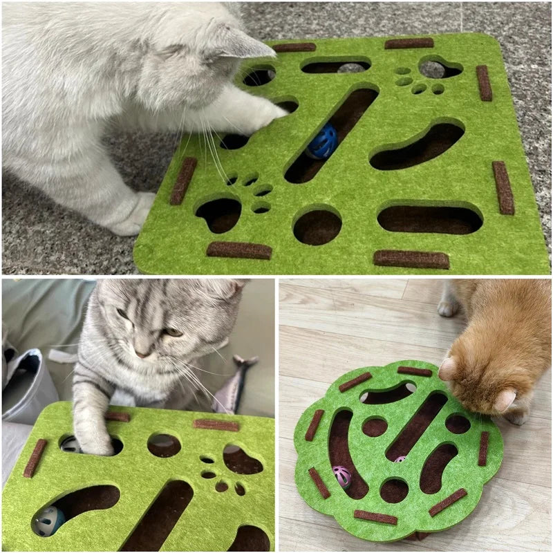 Interactive Felt Cat Puzzle Toy