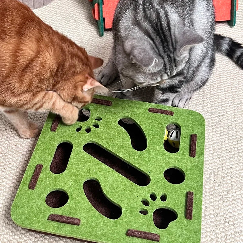 Interactive Felt Cat Puzzle Toy