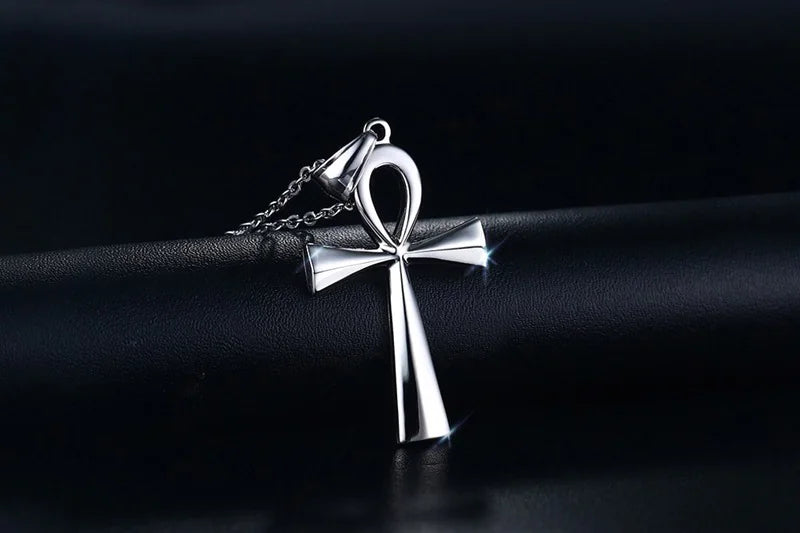 Steel Aura Cross Pendant