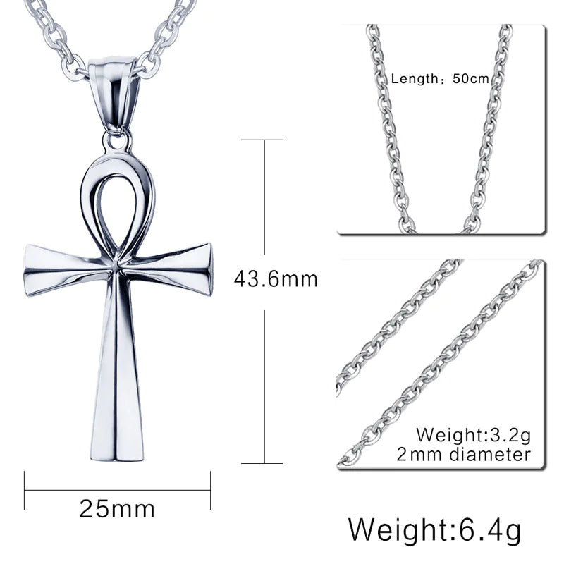 Steel Aura Cross Pendant