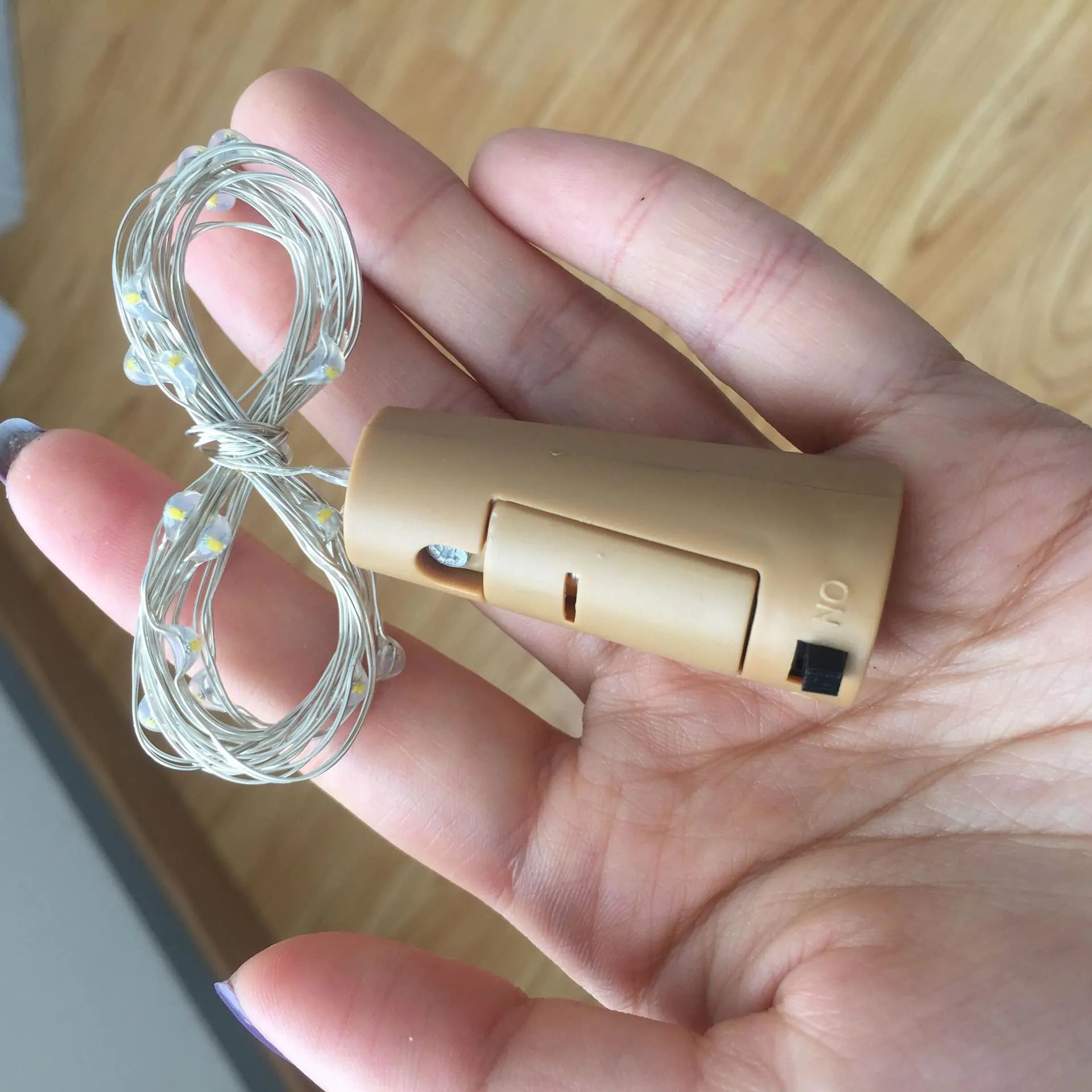 LED Cork String Lights with Power Case
