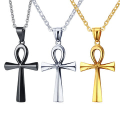 Steel Aura Cross Pendant