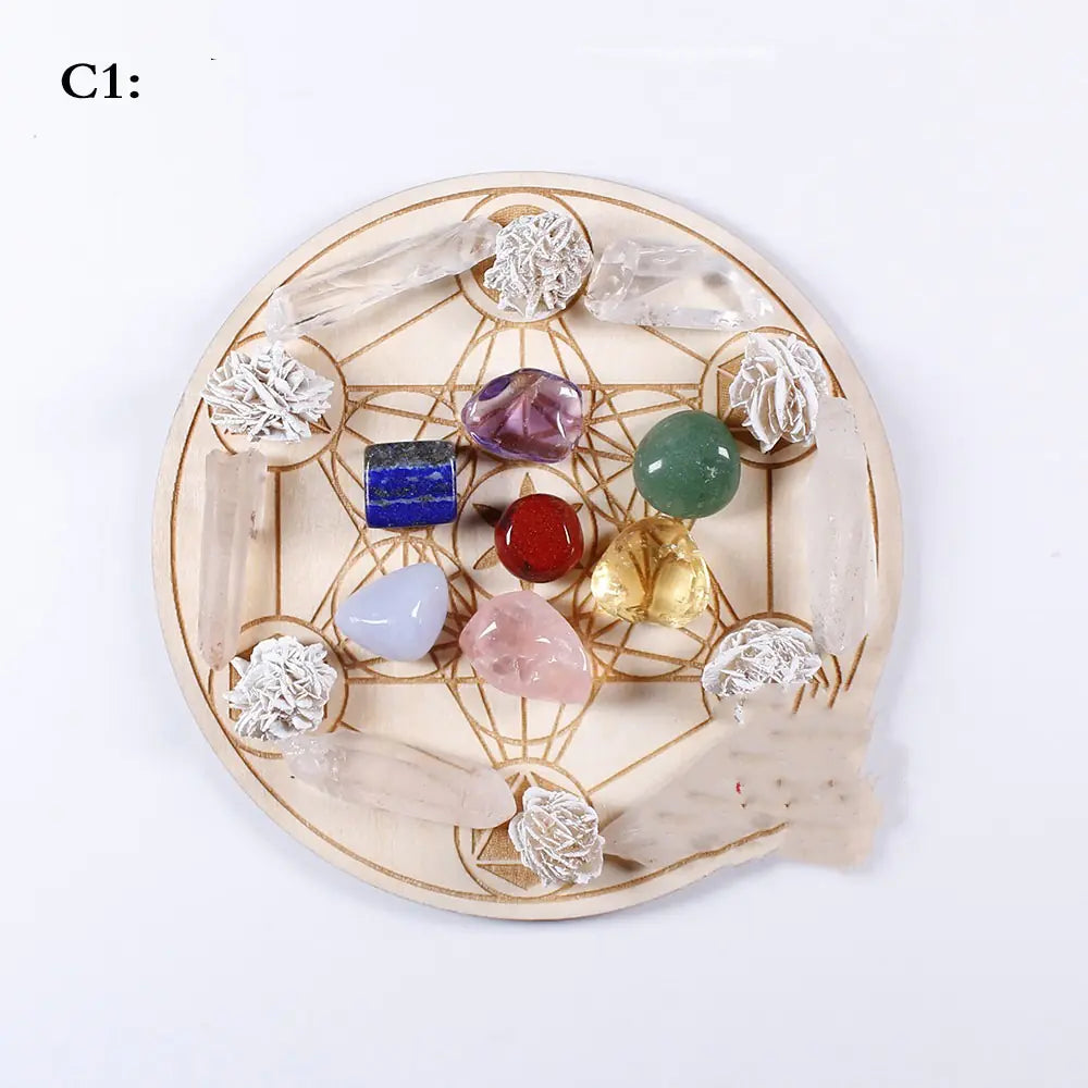 Natural Crystal Gemstone Yoga Set